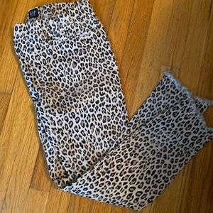 Gap denim jeggings in animal print size 14